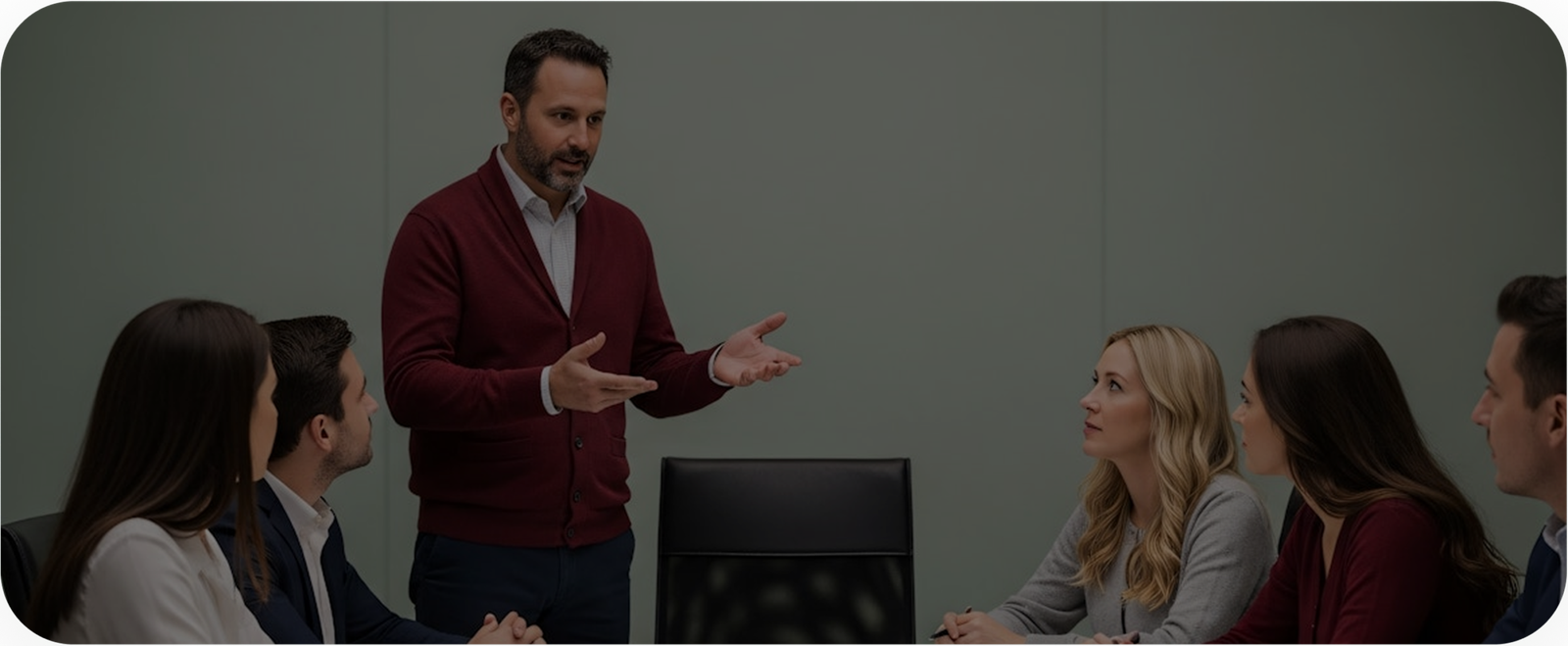 Business experts in a meeting