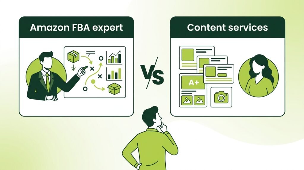 Amazon FBA Expert vs Amazon Content Services: What Your Brand Needs Most